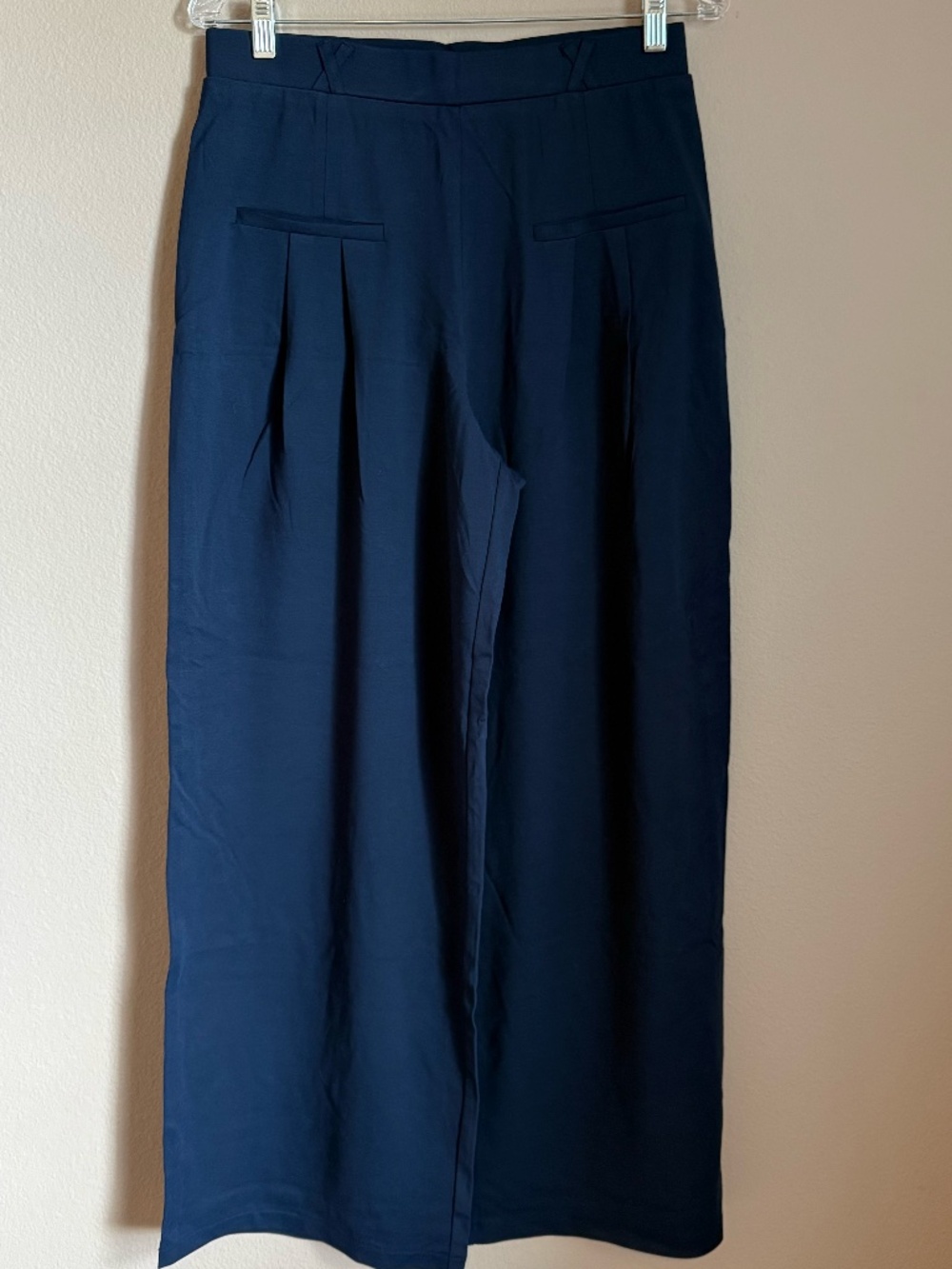 NEW w/Tags OGL Navy Bamboo Wide Leg Trouser Size M